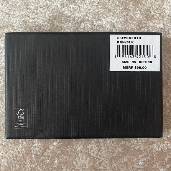 Brand New Michael Kors Jet Set Men’s Card Case & Keychain Gift Set Brown Black - Picture 12 of 13